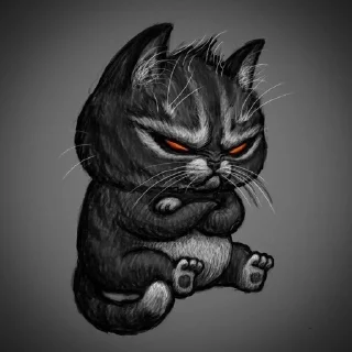 😠 emoji Ghoul cat Telegram sticker 10 of 13