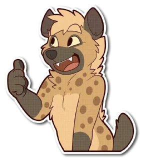 🤪 emoji little Hyena @stickersb2b Telegram sticker 6 of 16