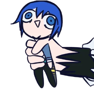 🍧 emoji синий ушлепок Telegram sticker 10 of 17