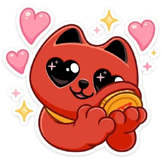 😍 emoji Котик Дзынь :: @stickroom Telegram sticker 6 of 16