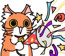 Sticker from Wonderful orange cat (@n_chronos)