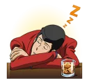 😴 emoji Lupin III Telegram sticker 22 of 38