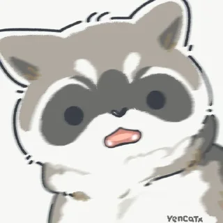 😲 emoji Еноты Telegram sticker 7 of 86