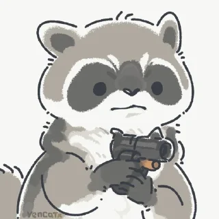 🔫 emoji Еноты Telegram sticker 12 of 86