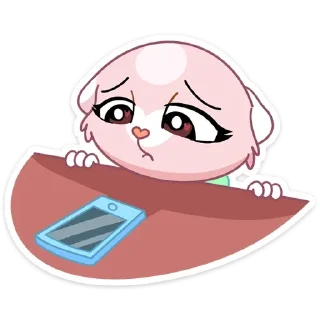 ☹️ emoji Розовая Нура (@TgSticker) Telegram sticker 16 of 49