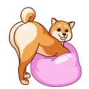 🍑 emoji Shiba Inu Telegram sticker 6 of 23