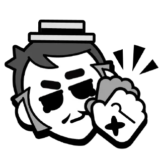 👏 emoji Gray Pins @BrawlStarsStik Telegram sticker 6 of 9