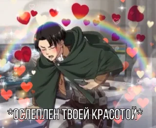 ❤️ emoji Levi's bitch Telegram sticker 13 of 61