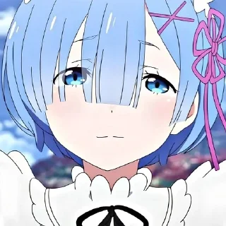🥹 emoji Рем @anime_sticks Telegram sticker 6 of 20