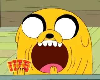 😧 emoji Jake the Dog Telegram sticker 13 of 69