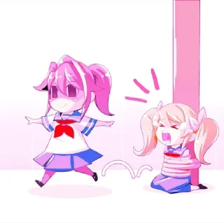 🌟 emoji (♡´▽`♡)𝙘𝙝𝙞𝙗𝙞 (𝙮𝙖𝙣𝙙𝙚𝙧𝙚𝙨𝙞𝙢)!!💗 Telegram sticker 16 of 19