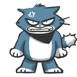 😤 emoji Bandit the cat Telegram sticker 5 of 24