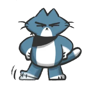 😑 emoji Bandit the cat Telegram sticker 24 of 24