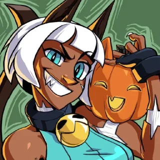 😼 emoji Мисс Форчун от Skullgirls channel! Telegram sticker 9 of 26