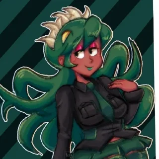 😉 emoji Фукуа от Skullgirls channel ! Telegram sticker 20 of 32