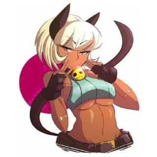 😼 emoji Мисс Форчун от Skullgirls channel! Telegram sticker 15 of 26