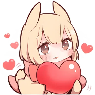 ❤️ emoji Сладкий Зайчик (B) @Nyasticks Telegram sticker 15 of 41