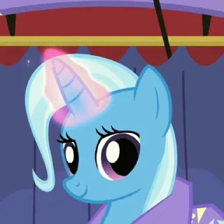 😏 emoji Trixie | @MLP_AnimatedStickers Telegram sticker 19 of 50