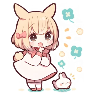 Sticker from Сладкий и белый зайчик @nyasticks