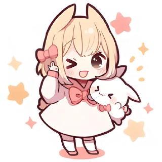 😉 emoji Сладкий и белый зайчик @nyasticks Telegram sticker 6 of 41