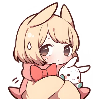 😢 emoji Сладкий зайчик 3 @Nyasticks Telegram sticker 12 of 41