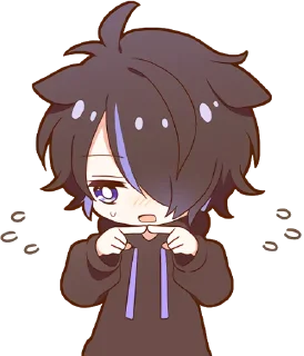 🥺 emoji Kuroneko Kun @jp_stickers Telegram sticker 20 of 40