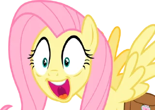 😃 emoji Fluttershy | @MLP_AnimatedStickers Telegram sticker 21 of 120