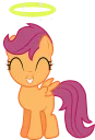 😇 emoji Scootaloo Pony Telegram sticker 18 of 35