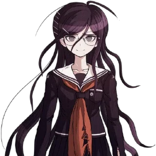 🌟 emoji Toko Fukawa/Genocide Syo ♥️🖤✂️ Telegram sticker 21 of 120