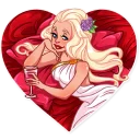 🍷 emoji Girl in Love Telegram sticker 6 of 35