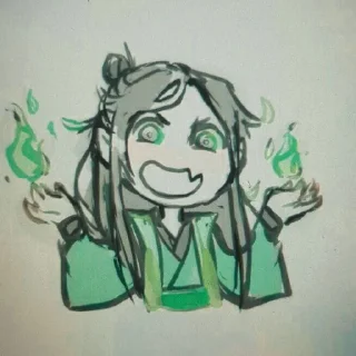 💚 emoji Ци Жун @kitayfandoma Telegram sticker 12 of 40