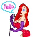 👋 emoji Jessica Rabbit Telegram sticker 5 of 26