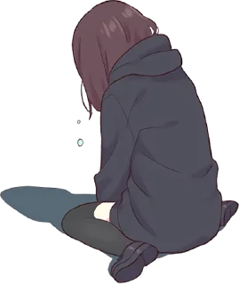 😢 emoji Kurumi Chan Pt.3 @jp_stickers Telegram sticker 12 of 40