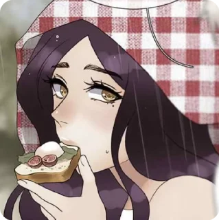 🤨 emoji 💙 Emilia /by @angeldokidoki 💛 Telegram sticker 5 of 108