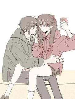 ☺️ emoji Ху тао и сяо Telegram sticker 1 of 11