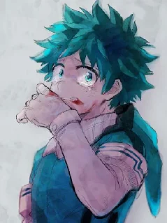 😔 emoji Злой Деку ( @Izuku_Midoriya15_07 ) Telegram sticker 13 of 105