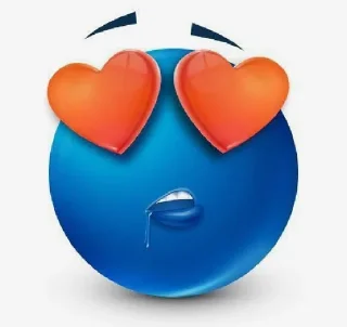 😍 emoji синий смайлик [By: @Daria_mtvv Telegram sticker 20 of 33