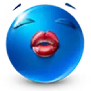 😙 emoji Blue face for Illeina Telegram sticker 15 of 120