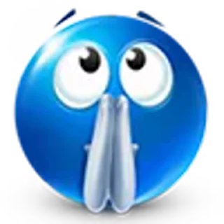 👏 emoji Blue face for Illeina Telegram sticker 22 of 120