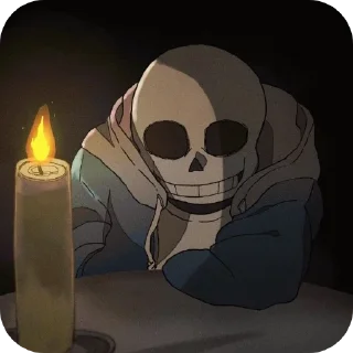 💀 emoji Санс Telegram sticker 8 of 18
