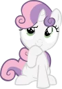 🤔 emoji Sweetie Belle Pony Telegram sticker 6 of 33
