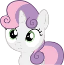🙁 emoji Sweetie Belle Pony Telegram sticker 11 of 33