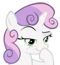 😏 emoji Sweetie Belle Pony Telegram sticker 12 of 33
