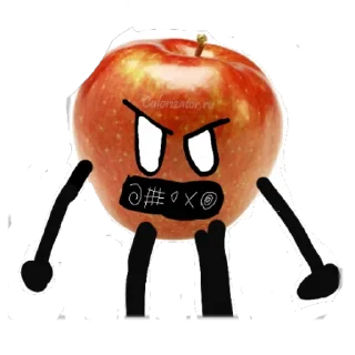 👍 emoji Яблоко Яблоков Telegram sticker 6 of 52