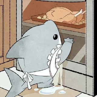 🍗 emoji Jeff The Land Shark 🦈 Telegram sticker 8 of 31