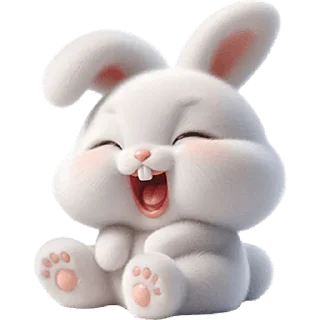 🤣 emoji Пушистый кролик @Nyasticks Telegram sticker 4 of 42