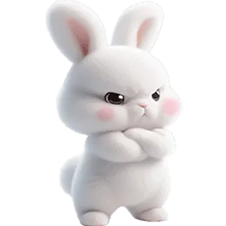 😤 emoji Пушистый кролик @Nyasticks Telegram sticker 20 of 42