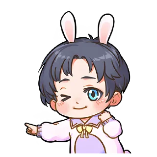 😉 emoji Кролик-кун @nyasticks Telegram sticker 10 of 33
