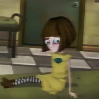 😣 emoji Fran Bow top Telegram sticker 24 of 41