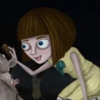 😀 emoji Fran Bow top Telegram sticker 13 of 41